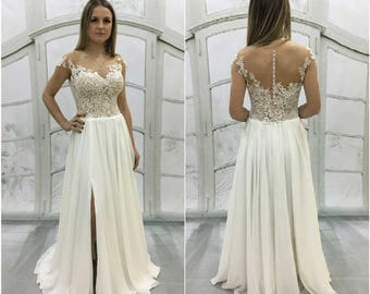 Beach Style Wedding Dresses with Lace